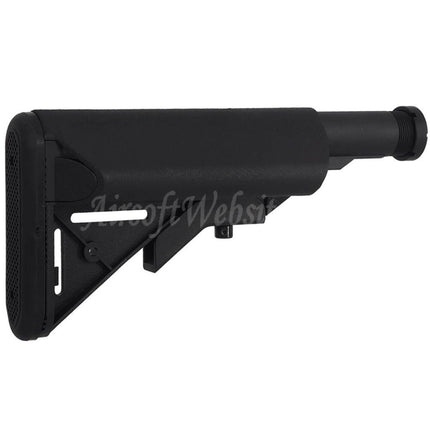 CYMA LMT Style 5-Positions Retractable Crane Stock with Buffer Tube For M4 M16 Series AEG Rifles Airsoft Black