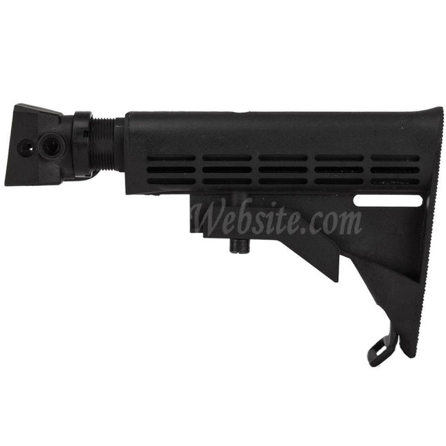 CYMA LE Style 6-Positions Retractable Stock with Stock Adaptor QD Sling Swivel Buffer Tube For AK Series AEG Rifles Airsoft Black