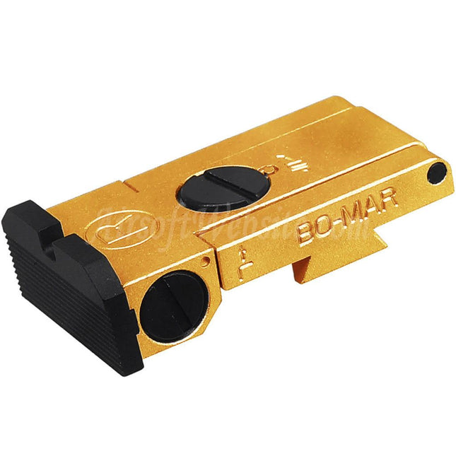 Mire arrière 5KU en aluminium CNC style Bo-Mar pour pistolets GBB WE (WE-TECH) Tokyo Marui Hi-Capa Series Airsoft