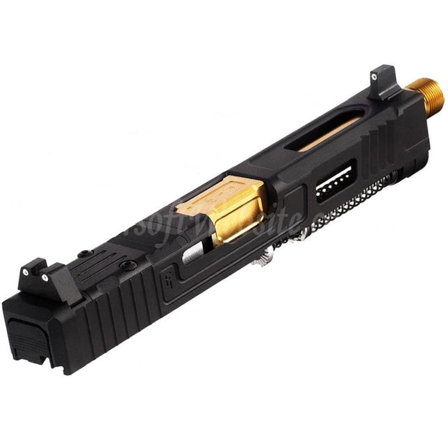 Ensemble complet de canon supérieur à glissière en aluminium CNC VFC Fowler Industries MKII pour pistolets Elite Force VFC G17 Gen5 GBB Airsoft noir