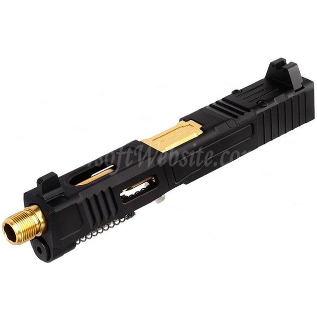 Ensemble complet de canon supérieur à glissière en aluminium CNC VFC Fowler Industries MKII pour pistolets Elite Force VFC G19X G45 GBB Airsoft noir