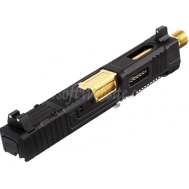 Ensemble complet de canon supérieur à glissière en aluminium CNC VFC Fowler Industries MKII pour pistolets Elite Force VFC G19X G45 GBB Airsoft noir