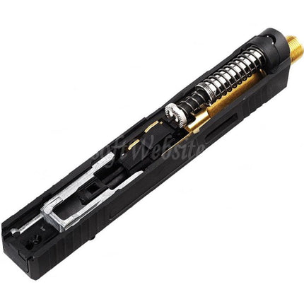 VFC CNC Aluminum Fowler Industries MKII Complete Upper Slide Barrel Set For Elite Force VFC G19X G45 GBB Pistols Airsoft Black