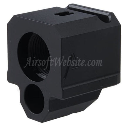 RWA Agency Arms Compensateur 417 à port unique - Filetage antihoraire 14 mm CW/CCW - Convient aux pistolets Airsoft GBB de série G