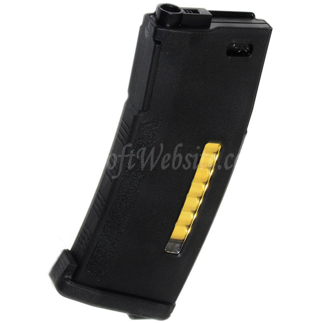 Chargeur polymère amélioré PTS 150 cartouches Mid-Cap EPM pour fusils AEG séries M4 et M16, noir