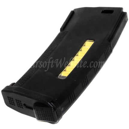 Chargeur polymère amélioré PTS 150 cartouches Mid-Cap EPM pour fusils AEG séries M4 et M16, noir