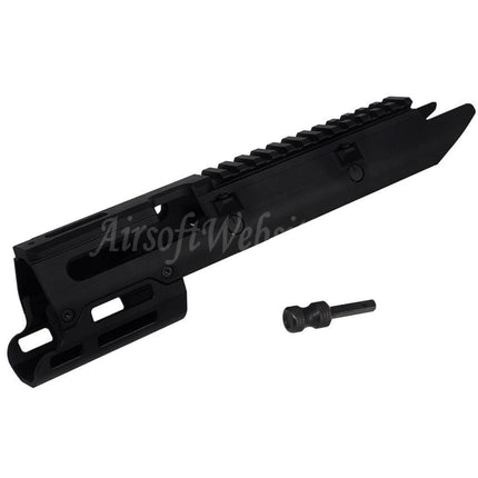Système de rail de garde-main M-LOK en aluminium CNC 5KU avec poignée de chargement pour fusils GBB CYMA série MP5K Airsoft noir