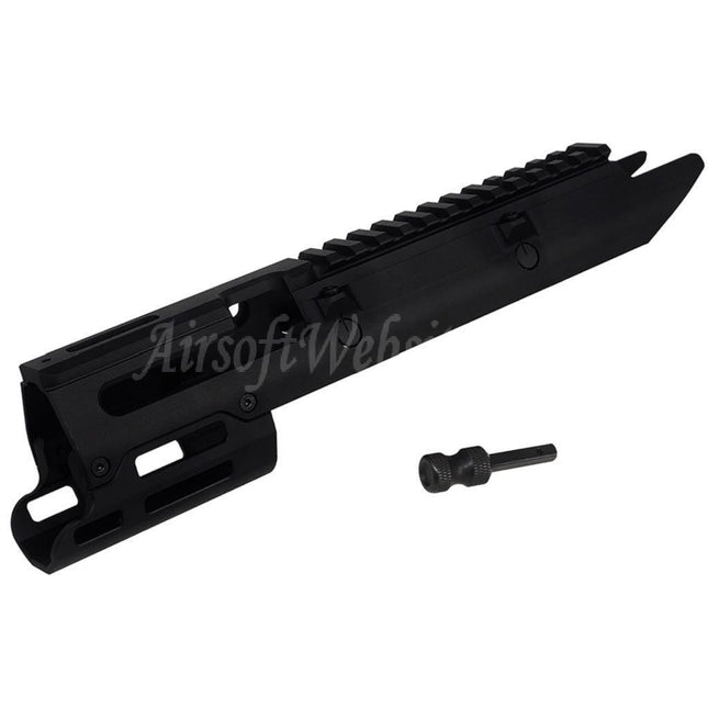 Système de rail de garde-main M-LOK en aluminium CNC 5KU avec poignée de chargement pour fusils GBB CYMA série MP5K Airsoft noir