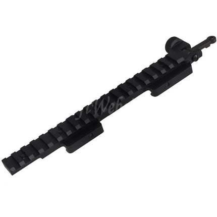 CYMA CGS KAC Style 762 Riser Flip-Up Sight Extended Top Rail Scope Mount Set For 20mm picatinny Rail