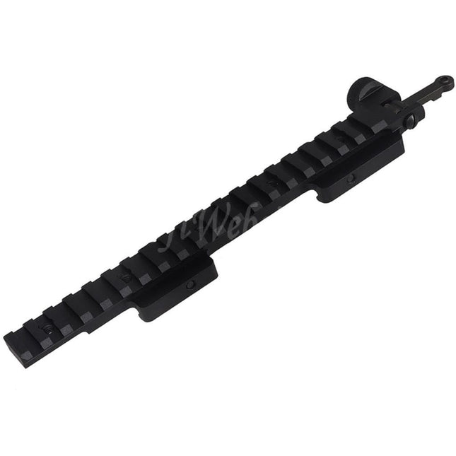 CYMA CGS KAC Style 762 Riser Flip-Up Sight Extended Top Rail Scope Mount Set For 20mm picatinny Rail
