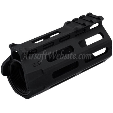 APS 4 Inches Evolution Tech 8.0 M-Lok Tactical Handguard Rail System with Inner Outer Barrel For APS ASR Tokyo Marui M4 Series AEG Upper Receiver Airsoft