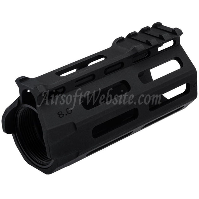 APS 4 Inches Evolution Tech 8.0 M-Lok Tactical Handguard Rail System with Inner Outer Barrel For APS ASR Tokyo Marui M4 Series AEG Upper Receiver Airsoft