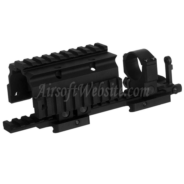 CYMA CGS KXC Style NADS Mount Top Side Rail with 556 Riser 300M Rear Sight For 20mm Picatinny Rail