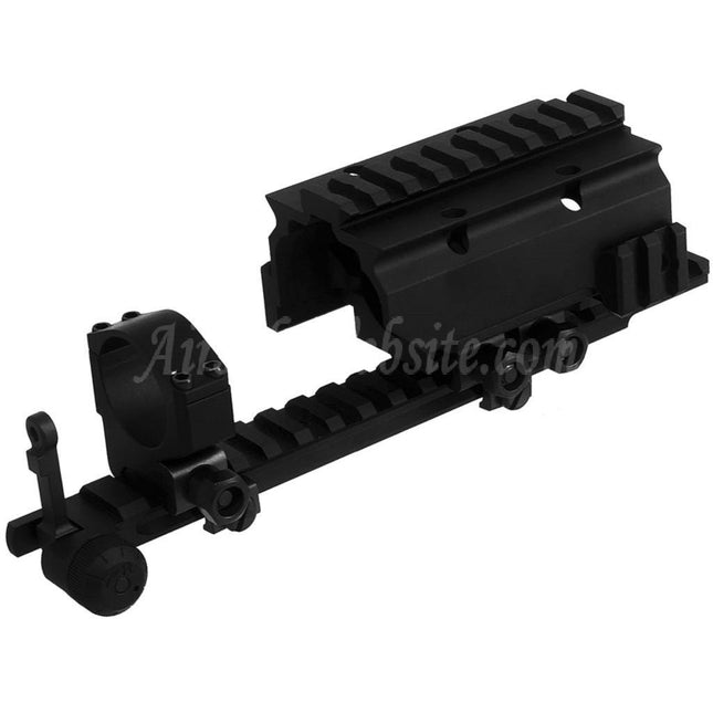 CYMA CGS KXC Style NADS Mount Top Side Rail with 762 Riser 300M Rear Sight For 20mm Picatinny Rail