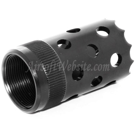 CYMA 50mm Sport Tactical M3 Shotgun Muzzle Brake Flash Hider Suitable For -22mm CCW Counter-Clockwise Thread Barrel Rifles Airsoft Black