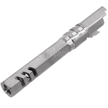5KU 5 Inches Stainless Steel Hexagon Outer Barrel +11mm CW Suitable For Armorer Works WE (WE-TECH) Tokyo Marui Hi-Capa 5.1 Series GBB Pistols Airsoft
