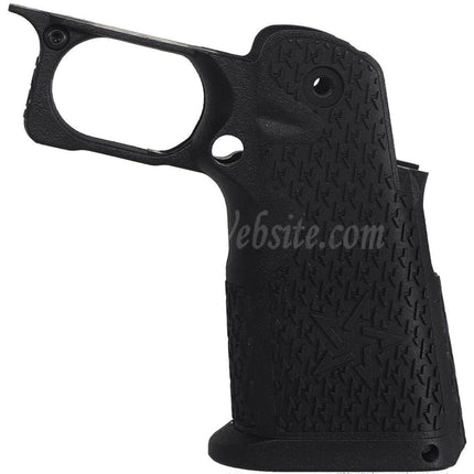 ARMY ARMAMENT Compact Stippled Grip Suitable For R612 EMG Staccato C2 Hi-Capa Series GBB Pistols Black