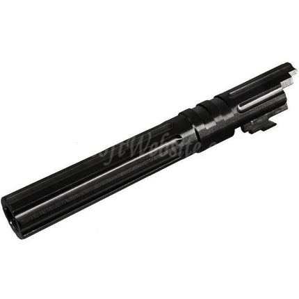 5KU 5 Inches Stainless Steel Straight Fluted Outer Barrel +11mm CW Suitable For Armorer Works WE (WE-TECH) Tokyo Marui Hi-Capa 5.1 Series GBB Pistols Airsoft