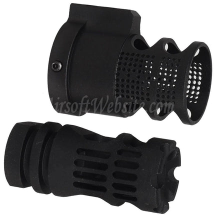 E&C Gamma 556 Style Flash Hider -14mm CCW with Blast Diverter