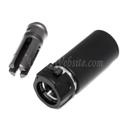 E&C 94mm Warden QD Suppressor Silencer with -14mm CCW Counter-Clockwise Threaded Flash Hider
