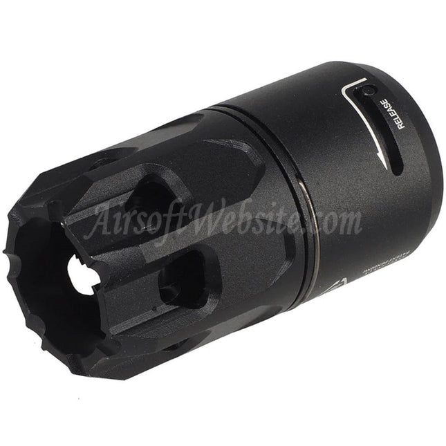 E&C King Comp Flash Hider with QD Oppressor Blast Diverter Suitable For -14mm CCW Counter-Clockwise Thread