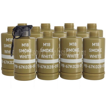 APS HAKKOTSU 12 Stk. Thunder B Co2 Soundgranate M18 Rauch weißer Granatmantel Flaschenverpackung mit Kern