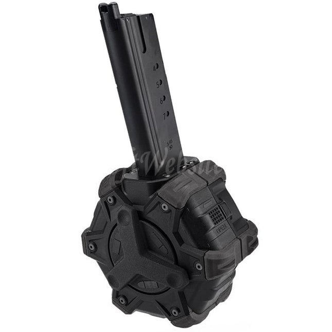 Armorer Works AW Custom 350rd Gas Adaptive Drum Magazine for Armorer Works AW / WE (WE-TECH) Desert Eagle GBB Pistols Airsoft