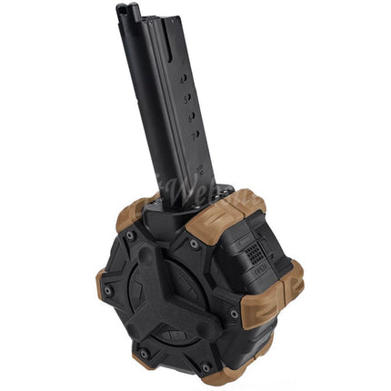 Armorer Works AW Custom 350rd Gas Adaptive Drum Magazine for Armorer Works AW / WE (WE-TECH) Desert Eagle GBB Pistols Airsoft