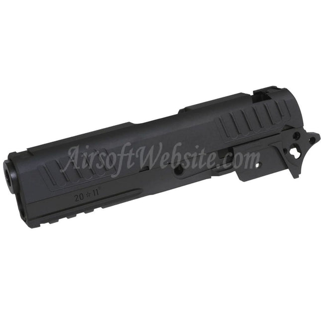 Bomber Airsoft CNC Aluminum Staccato-P 9mm 4.15 Style Barrel Slide Middle Frame Kit Set For Tokyo Marui Hi-Capa Series GBB Pistols Black