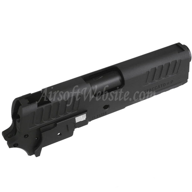 Bomber Airsoft CNC Aluminum Staccato-P 9mm 4.15 Style Barrel Slide Middle Frame Kit Set For Tokyo Marui Hi-Capa Series GBB Pistols Black