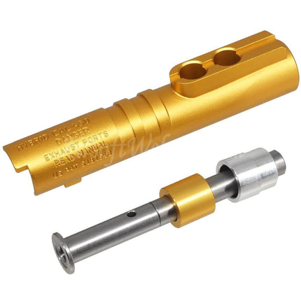 Bomber Airsoft CNC Aluminum SVI Infinity Tiki Style Barrel Slide Frame Kit Set For Tokyo Marui V10 Series GBB Pistols Silver