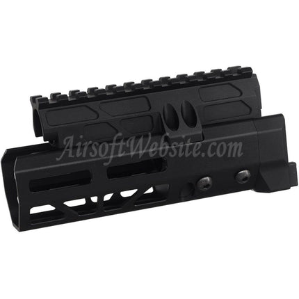 5KU 6.1 Inches MMS Style M-Lok Handguard Rail System For CYMA D-BOYS AKS-74U Series AEG Rifles Airsoft Black