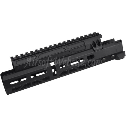 5KU 10.1 Inches MMS Style M-Lok Handguard Rail System For Tokyo Marui AKM Series GBB Rifles Airsoft Black