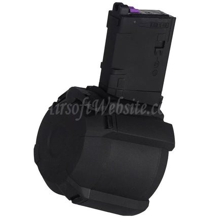 CYMA 500rd Electric Sound Control Winding Gas Drum Magazine Suitable For CYMA CGS Tokyo Marui M4 Series MWS GBB Rifles Airsoft Black