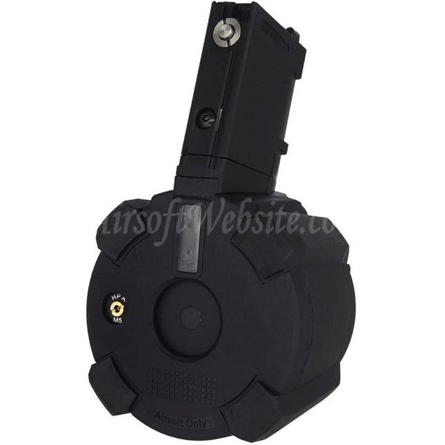 CYMA 500rd Electric Sound Control Winding Gas Drum Magazine Suitable For CYMA CGS Tokyo Marui M4 Series MWS GBB Rifles Airsoft Black