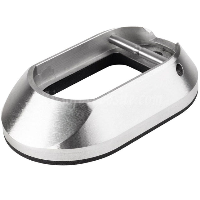 Revanchist Airsoft Stainless Steel Magwell XL For Tokyo Marui Hi-Capa Series GBB Pistols Polymer Grip Silver