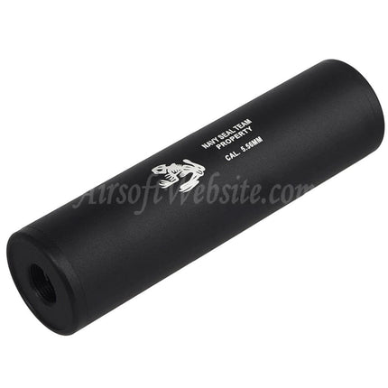 CYMA 128mm x 35mm Navy Seal Style Mock Suppressor Silencer Suitable For -14mm CCW Counter-Clockwise / +14mm CW Clockwise Thread