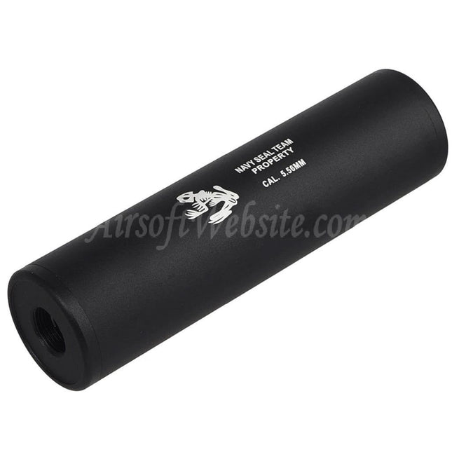 CYMA 128mm x 35mm Navy Seal Style Mock Suppressor Silencer Suitable For -14mm CCW Counter-Clockwise / +14mm CW Clockwise Thread