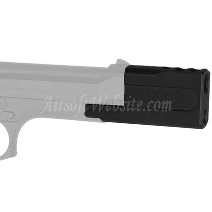 AIRSOFT WEBSITE ALGIMEC Style Compensator with Mock Suppressor Suitable For +11mm CW Thread Barrel KSC Tokyo Marui M9 GBB Pistol
