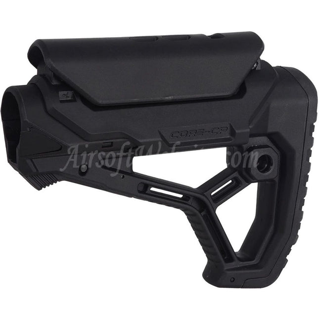 E&C GL-CORE CP Style Retractable Stock Suitable For AR M4 M16 Series AEG Rifles Airsoft Black