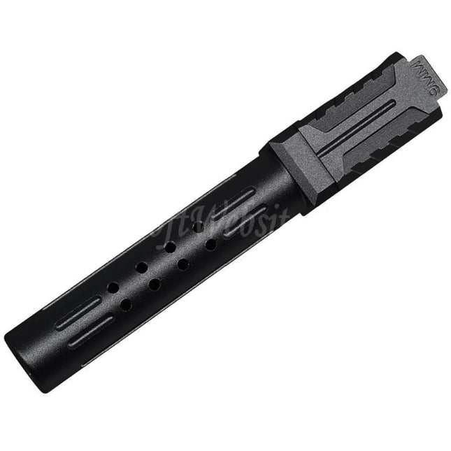 5KU CNC Aluminum BRA Style Ported Outer Barrel For Umarex / VFC G19 Gen.3 Series GBB Pistols Airsoft