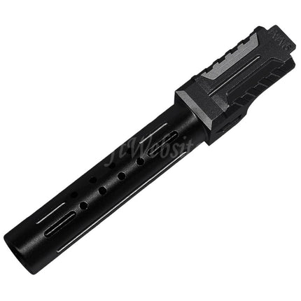 5KU CNC Aluminum BRA Style Ported Outer Barrel For Tokyo Marui G19 Gen.3 Series GBB Pistols Airsoft