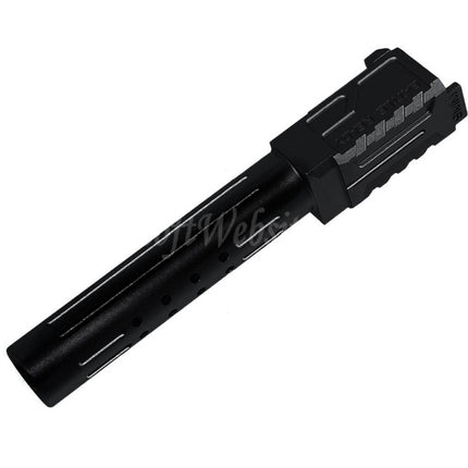5KU CNC Aluminum BRA Style Ported Outer Barrel For Tokyo Marui G19 Gen.3 Series GBB Pistols Airsoft