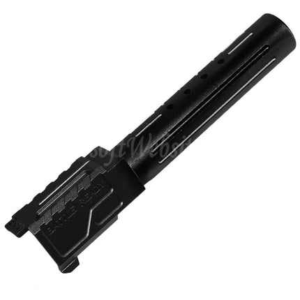 5KU CNC Aluminum BRA Style Ported Outer Barrel For Tokyo Marui G19 Gen.3 Series GBB Pistols Airsoft