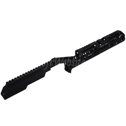 5KU SPORT-4 Style Handguard Rail System B33 Railed Dust Cover Set For Tokyo Marui AKM Series GBB Rifles Airsoft Black