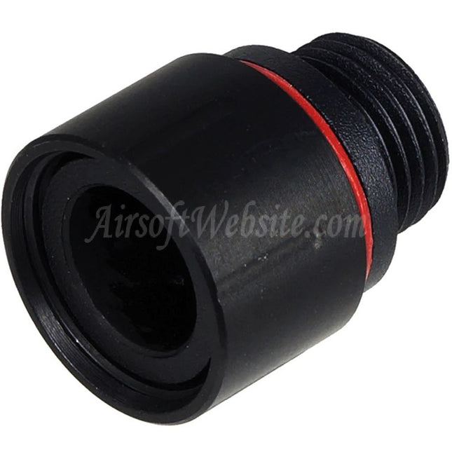 Airsoft Website Barrel Silencer Compensator Adapter with Thread Cover Protector Type-2 Suitable For KSC M9 / WE Pistols +11mm CW Clockwise -14mm CCW Counter-Clockwise Thread Black