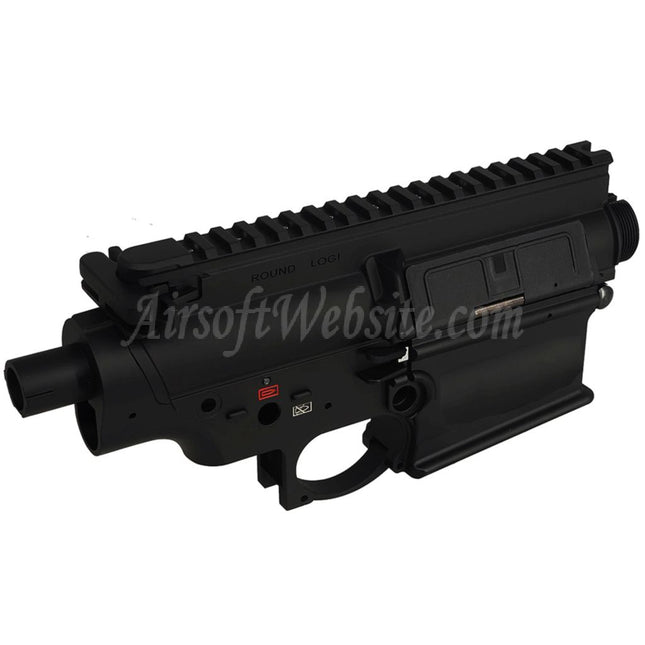 E&C SDMR Style Metal Body Upper Lower Receiver Suitable For E&C M110A1 HK417 Series AEG Rifles Airsoft Black