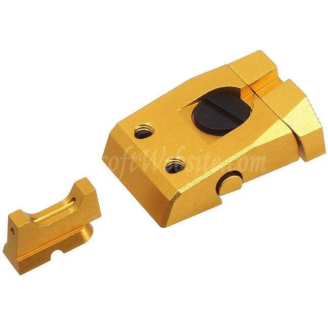 5KU CNC Aluminum Optic Fiber Front Sight Adjustable Rear Sight For KJ Works ASG CZ Shadow2 Series GBB Pistols Airsoft