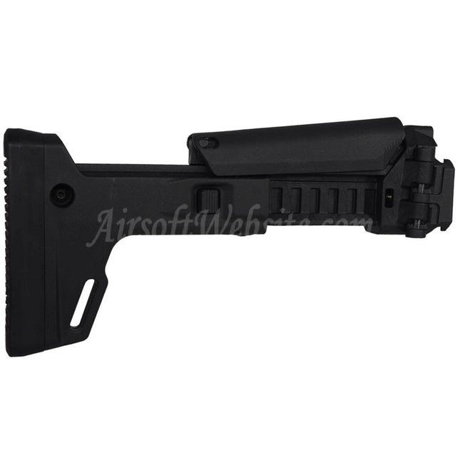 PTS Enhanced Polymer E9 Masada Side Folding Stock with Adapter Suitable For ASG CZ Scorpion EVO AEG Rifles Airsoft Black