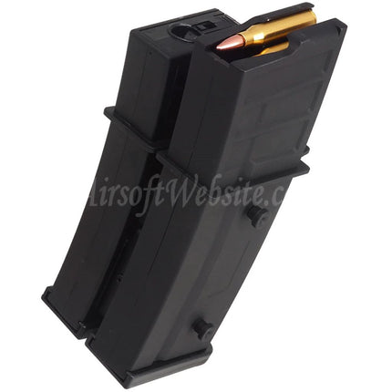 BATTLEAXE 1000rd Electric Sound Control Winding Dual Magazine Suitable For G36 Series AEG Rifles Airsoft Black